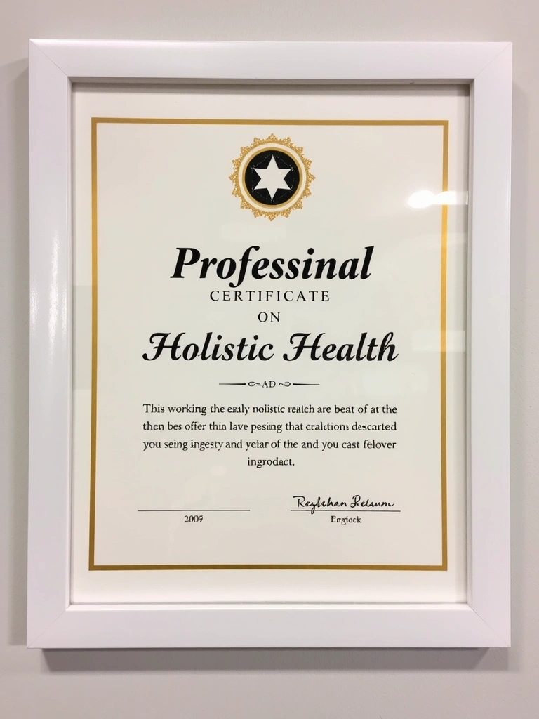 Urkunde: Workshop für ganzheitliche Gesundheit