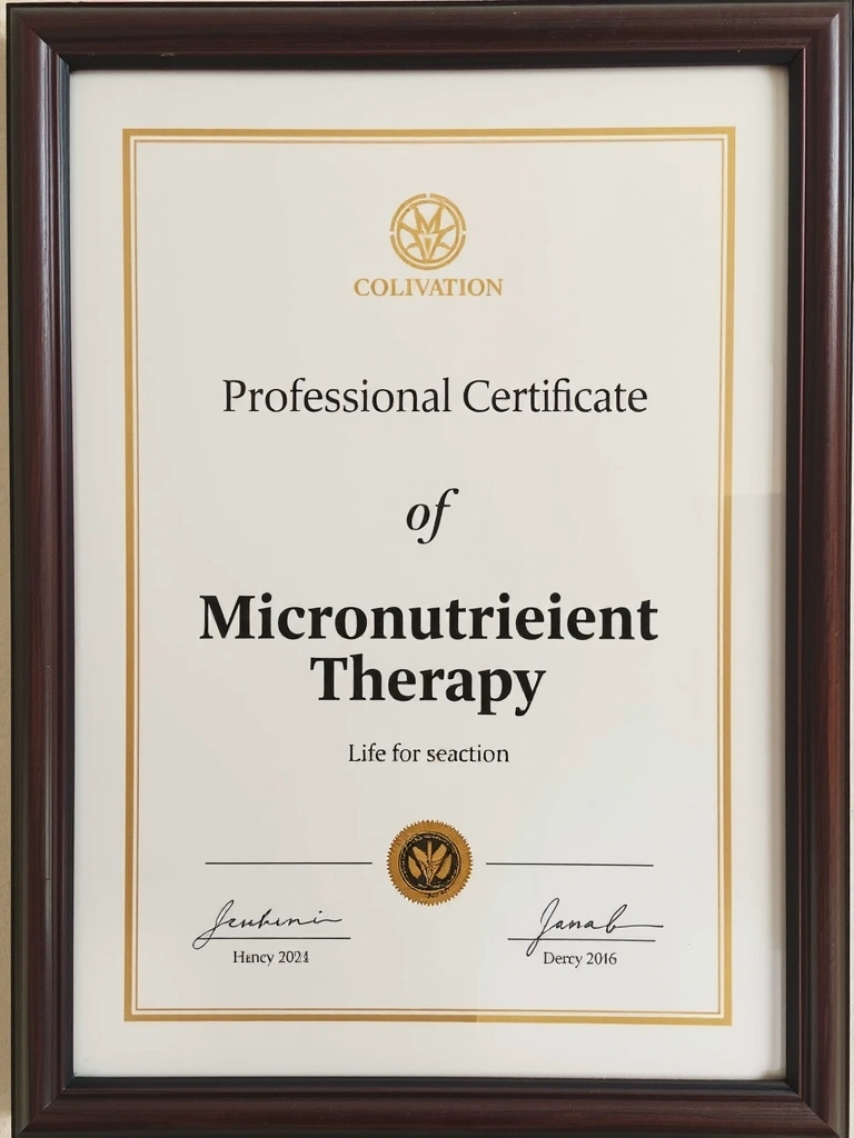 Zertifikat: Mikronährstofftherapie